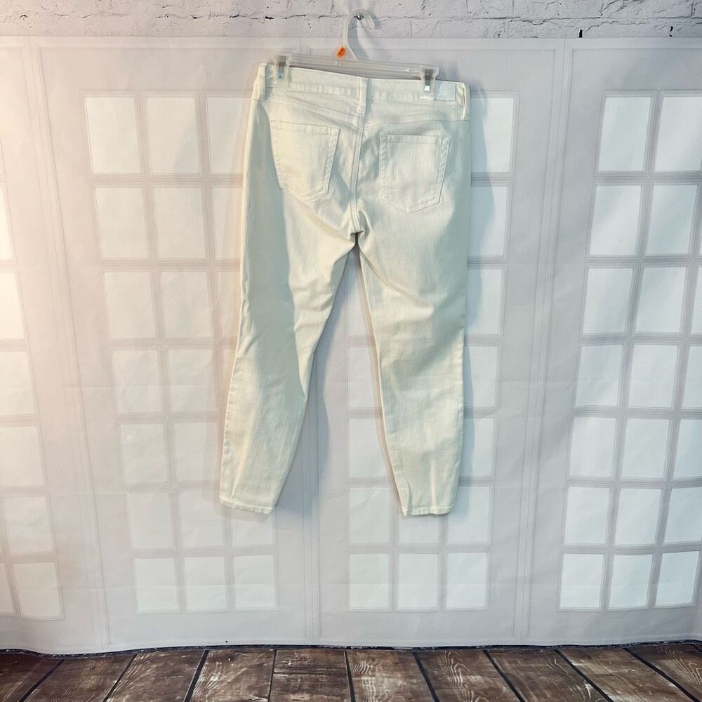 Guess Brittney White Skinny Cropped Ankle Zip Jeans Size 29 - Picture 7 of 14